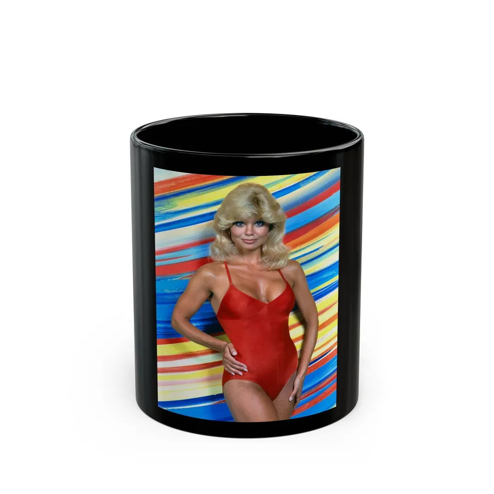 Loni Anderson #49 (Vintage Female Icon) Black Coffee Mug-11oz-Go Mug Yourself