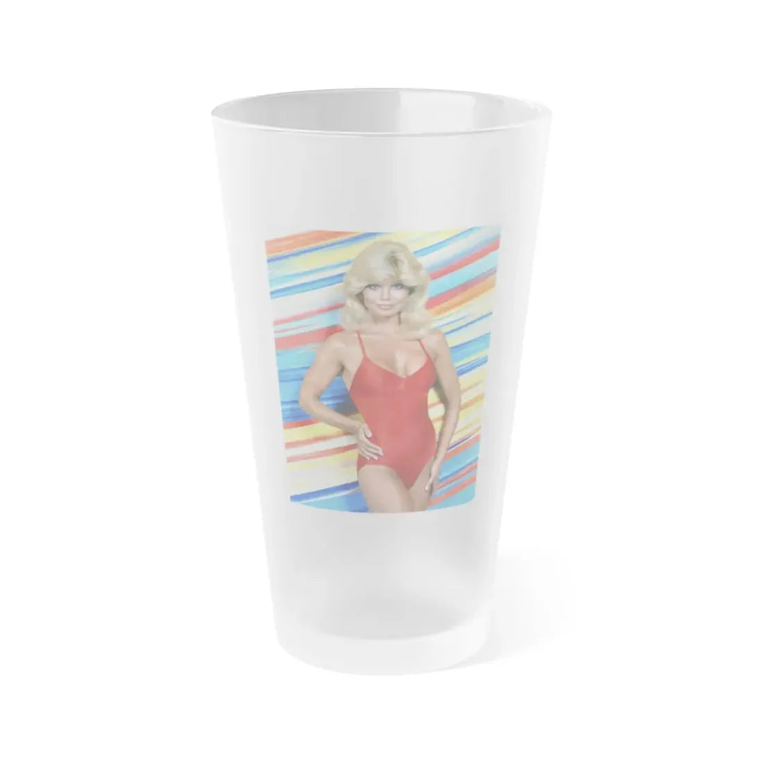 Loni Anderson #49 (Vintage Female Icon) Frosted Pint Glass 16oz 16oz Frosted - Go Mug Yourself