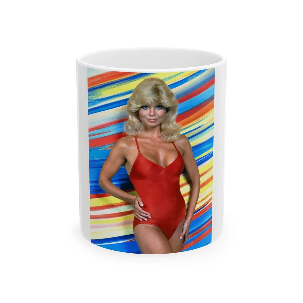 Loni Anderson #49 (Vintage Female Icon) White Coffee Mug-11oz-Go Mug Yourself