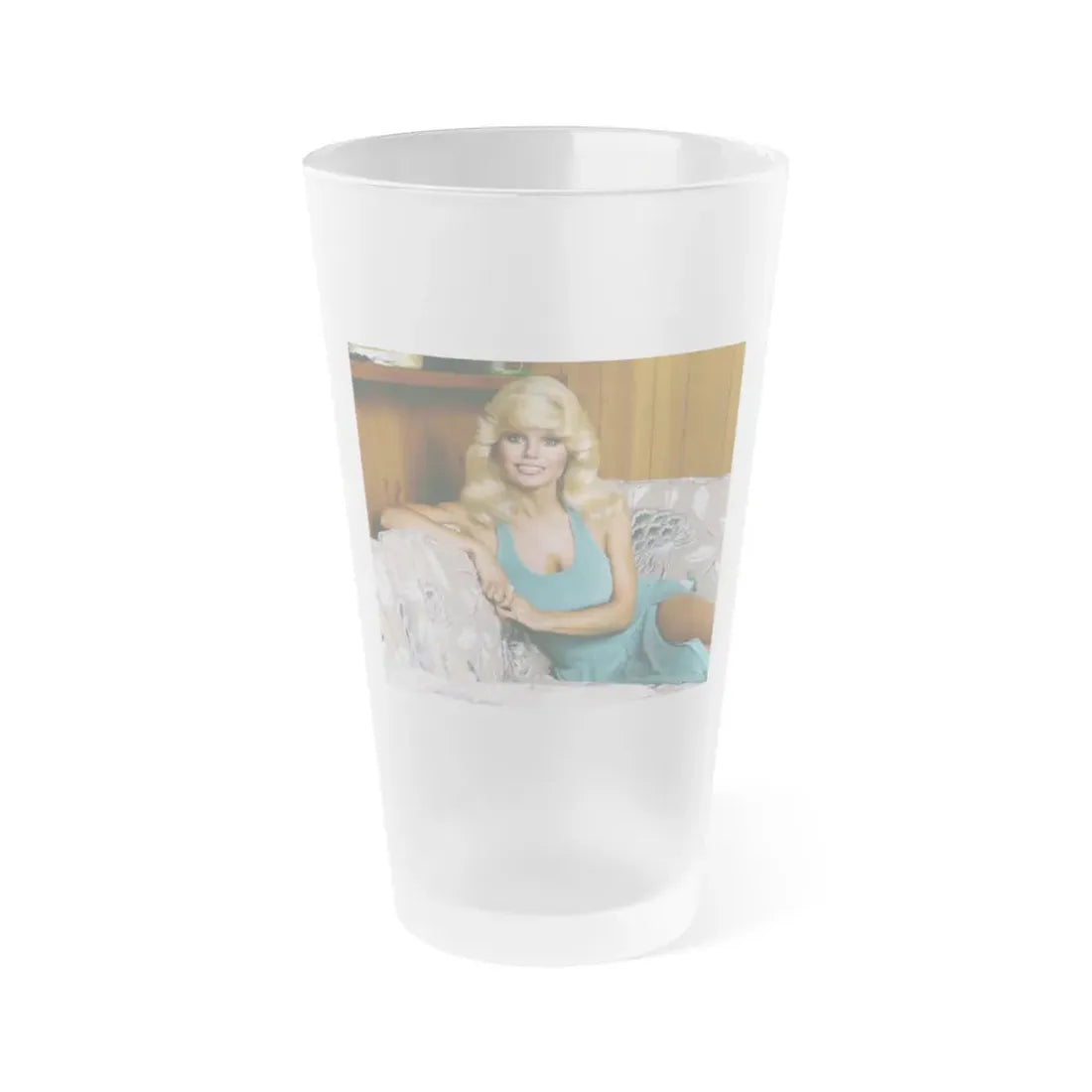 Loni Anderson #50 (Vintage Female Icon) Frosted Pint Glass 16oz 16oz Frosted - Go Mug Yourself