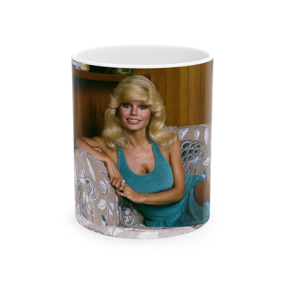 Loni Anderson #50 (Vintage Female Icon) White Coffee Mug-11oz-Go Mug Yourself