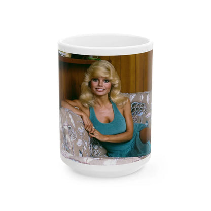 Loni Anderson #50 (Vintage Female Icon) White Coffee Mug-15oz-Go Mug Yourself