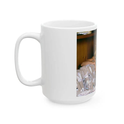 Loni Anderson #50 (Vintage Female Icon) White Coffee Mug - Go Mug Yourself