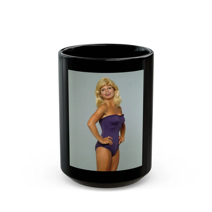 Loni Anderson #51 (Vintage Female Icon) Black Coffee Mug-15oz-Go Mug Yourself