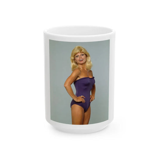 Loni Anderson #51 (Vintage Female Icon) White Coffee Mug-15oz-Go Mug Yourself