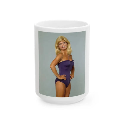 Loni Anderson #51 (Vintage Female Icon) White Coffee Mug 15oz - Go Mug Yourself