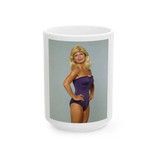 Loni Anderson #51 (Vintage Female Icon) White Coffee Mug 15oz - Go Mug Yourself