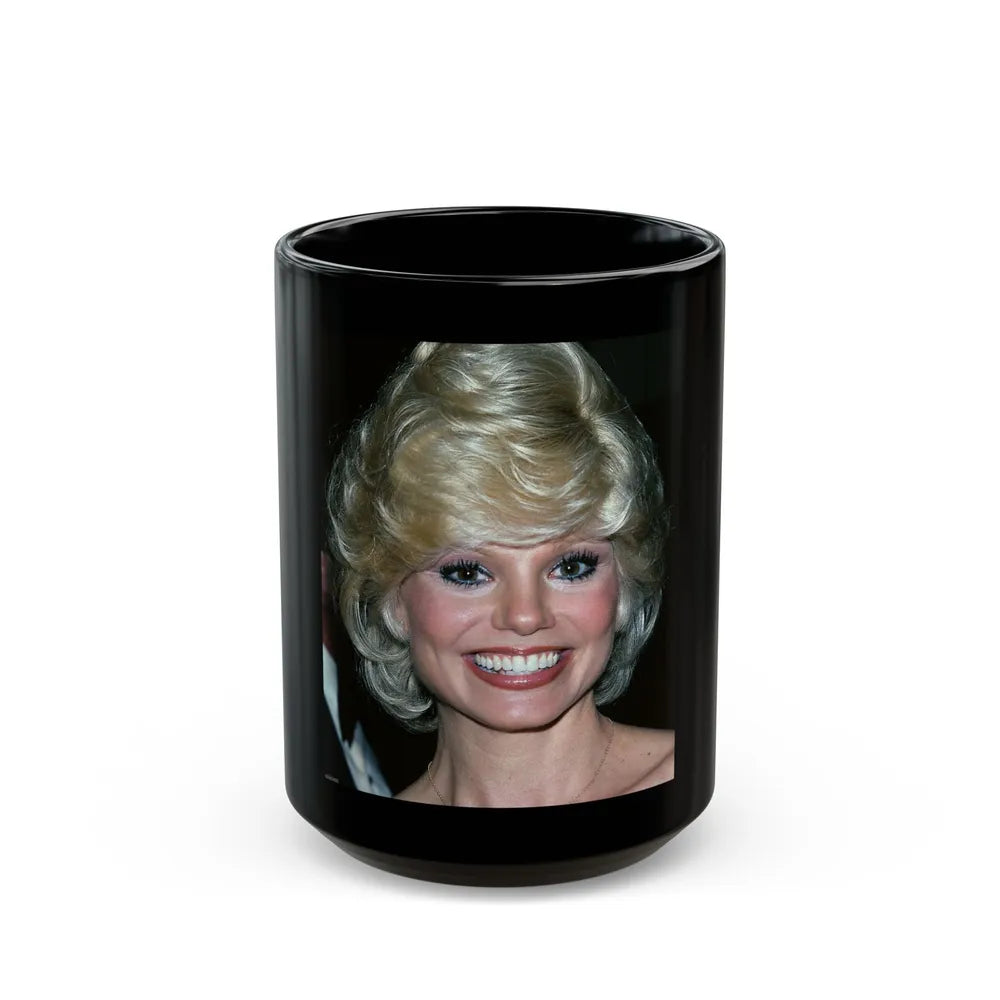 Loni Anderson #52 (Vintage Female Icon) Black Coffee Mug-15oz-Go Mug Yourself