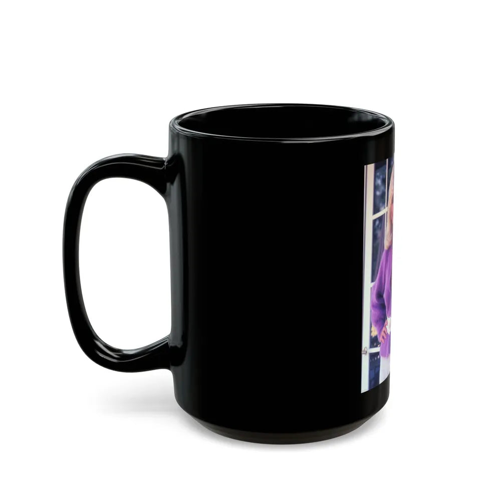 Loni Anderson #53 (Vintage Female Icon) Black Coffee Mug-Go Mug Yourself