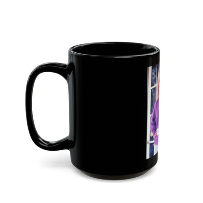 Loni Anderson #53 (Vintage Female Icon) Black Coffee Mug-Go Mug Yourself