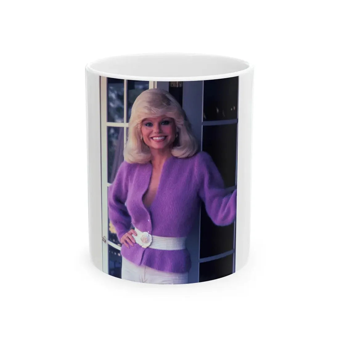 Loni Anderson #53 (Vintage Female Icon) White Coffee Mug 11oz - Go Mug Yourself