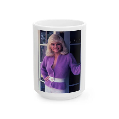 Loni Anderson #53 (Vintage Female Icon) White Coffee Mug-15oz-Go Mug Yourself