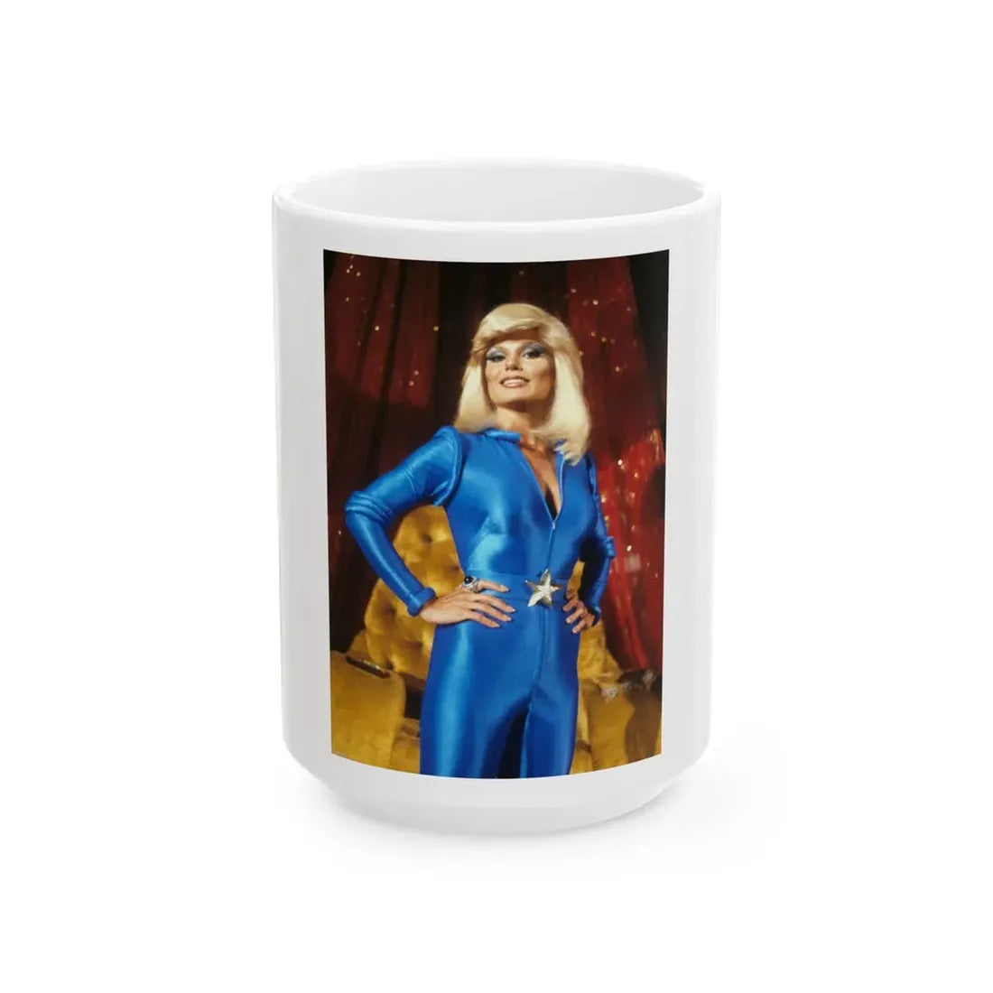 Loni Anderson #54 (Vintage Female Icon) White Coffee Mug 15oz - Go Mug Yourself