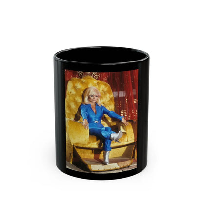 Loni Anderson #55 (Vintage Female Icon) Black Coffee Mug-11oz-Go Mug Yourself