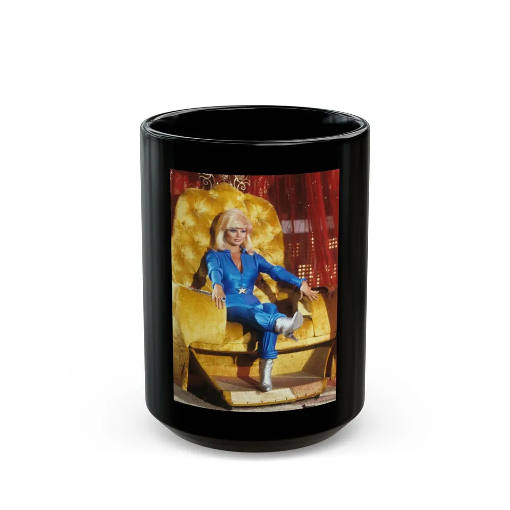 Loni Anderson #55 (Vintage Female Icon) Black Coffee Mug-15oz-Go Mug Yourself