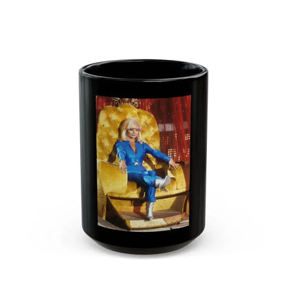 Loni Anderson #55 (Vintage Female Icon) Black Coffee Mug 15oz - Go Mug Yourself