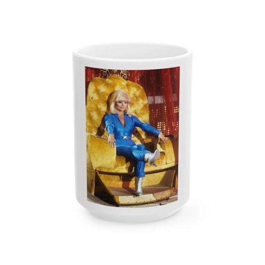 Loni Anderson #55 (Vintage Female Icon) White Coffee Mug-15oz-Go Mug Yourself