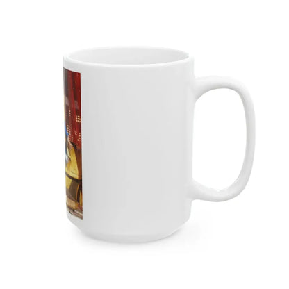 Loni Anderson #55 (Vintage Female Icon) White Coffee Mug - Go Mug Yourself