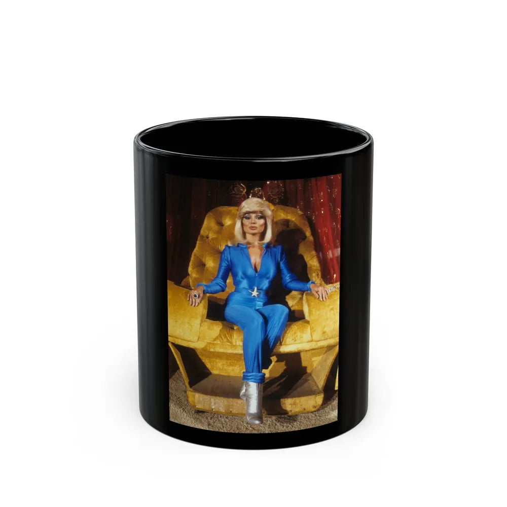 Loni Anderson #56 (Vintage Female Icon) Black Coffee Mug-11oz-Go Mug Yourself