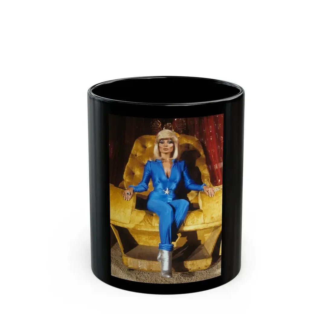 Loni Anderson #56 (Vintage Female Icon) Black Coffee Mug 11oz - Go Mug Yourself