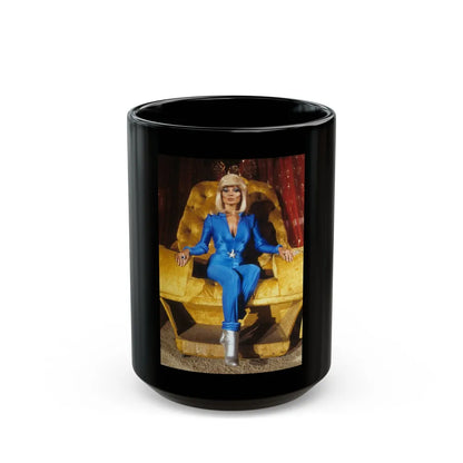 Loni Anderson #56 (Vintage Female Icon) Black Coffee Mug-15oz-Go Mug Yourself