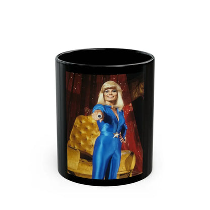 Loni Anderson #57 (Vintage Female Icon) Black Coffee Mug-11oz-Go Mug Yourself