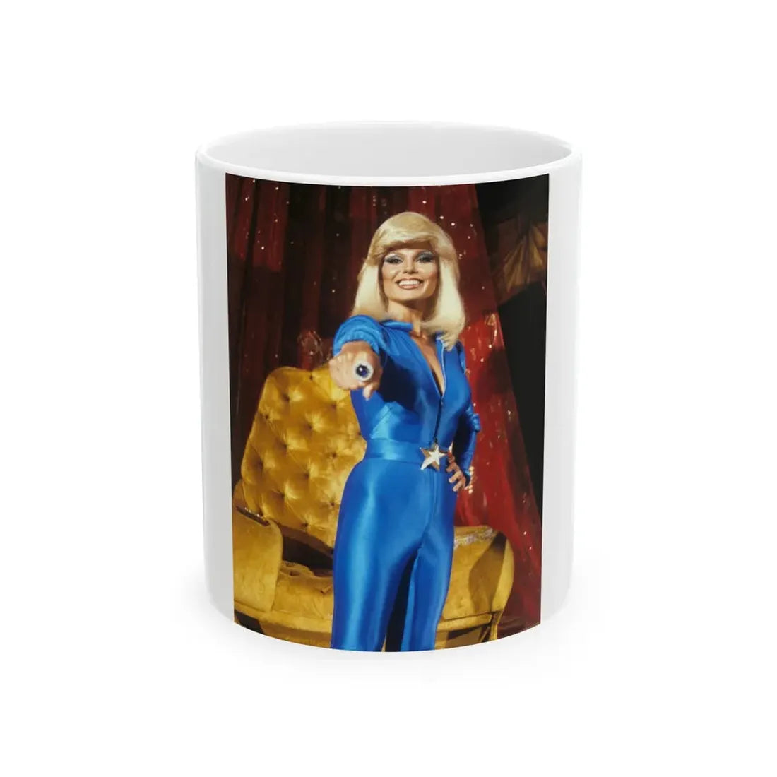 Loni Anderson #57 (Vintage Female Icon) White Coffee Mug 11oz - Go Mug Yourself
