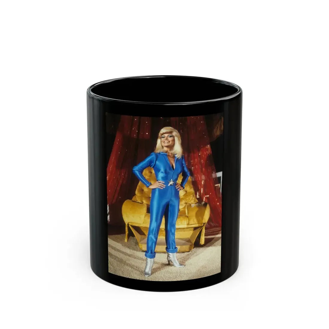 Loni Anderson #58 (Vintage Female Icon) Black Coffee Mug 11oz - Go Mug Yourself