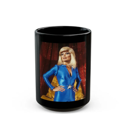 Loni Anderson #59 (Vintage Female Icon) Black Coffee Mug-15oz-Go Mug Yourself