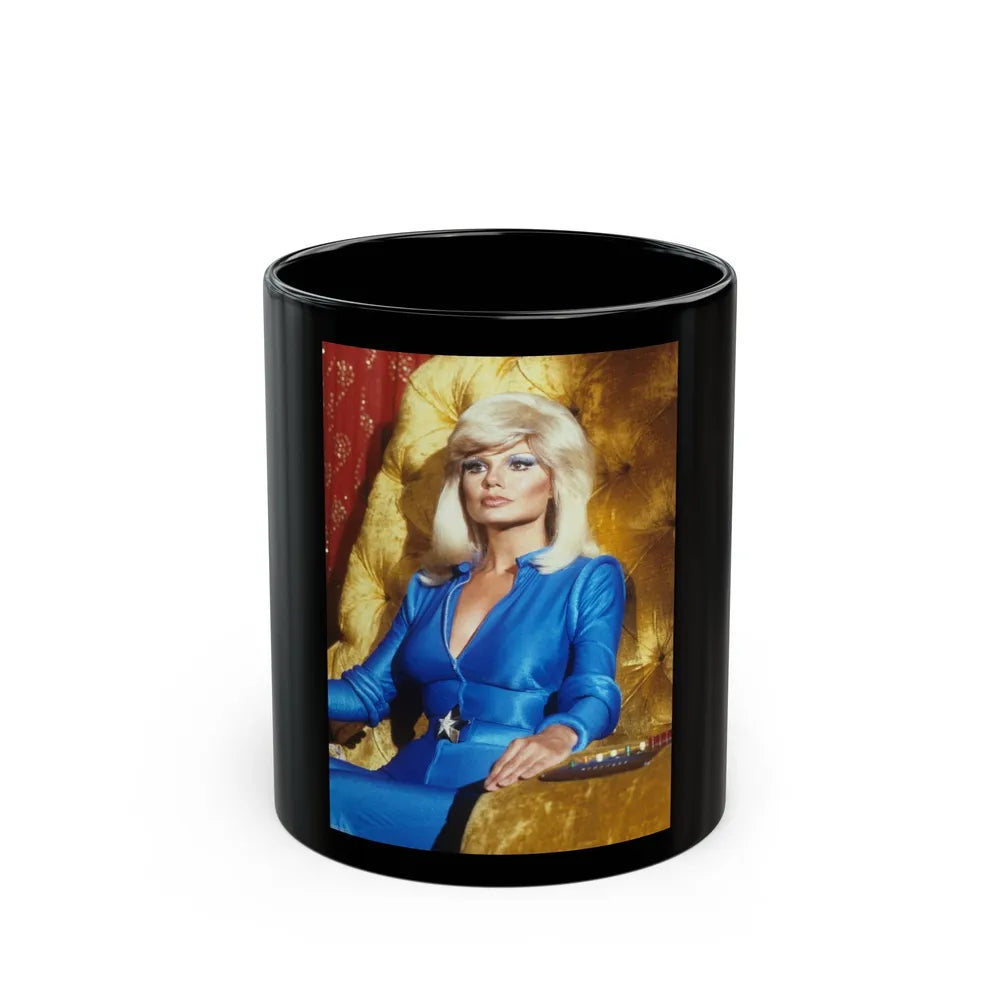 Loni Anderson #60 (Vintage Female Icon) Black Coffee Mug-11oz-Go Mug Yourself