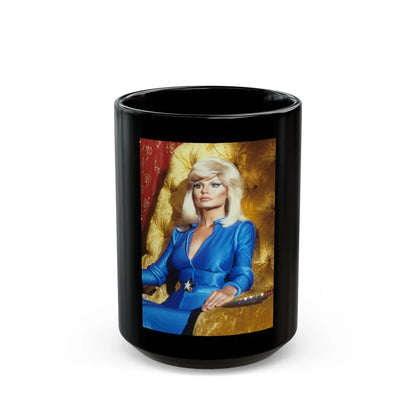 Loni Anderson #60 (Vintage Female Icon) Black Coffee Mug-15oz-Go Mug Yourself