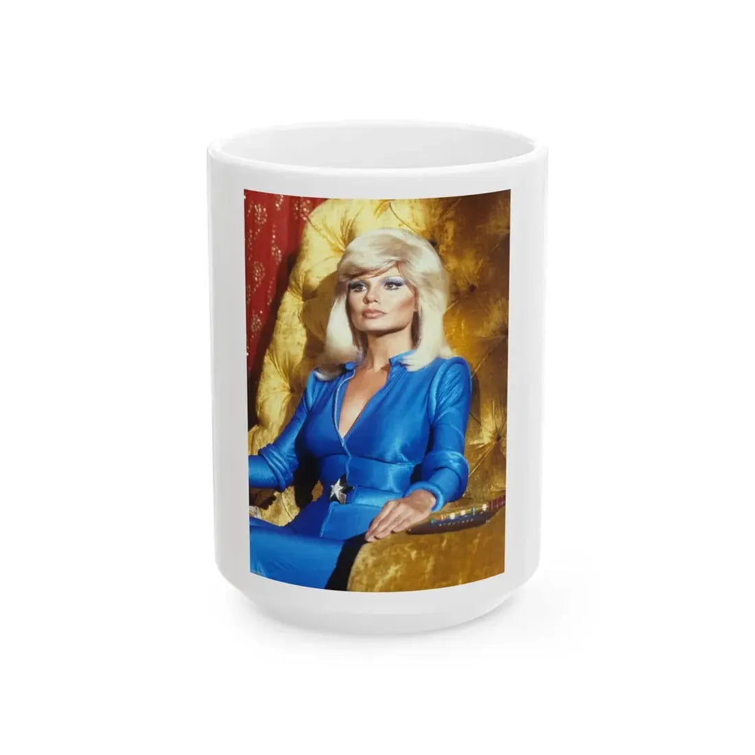 Loni Anderson #60 (Vintage Female Icon) White Coffee Mug 15oz - Go Mug Yourself