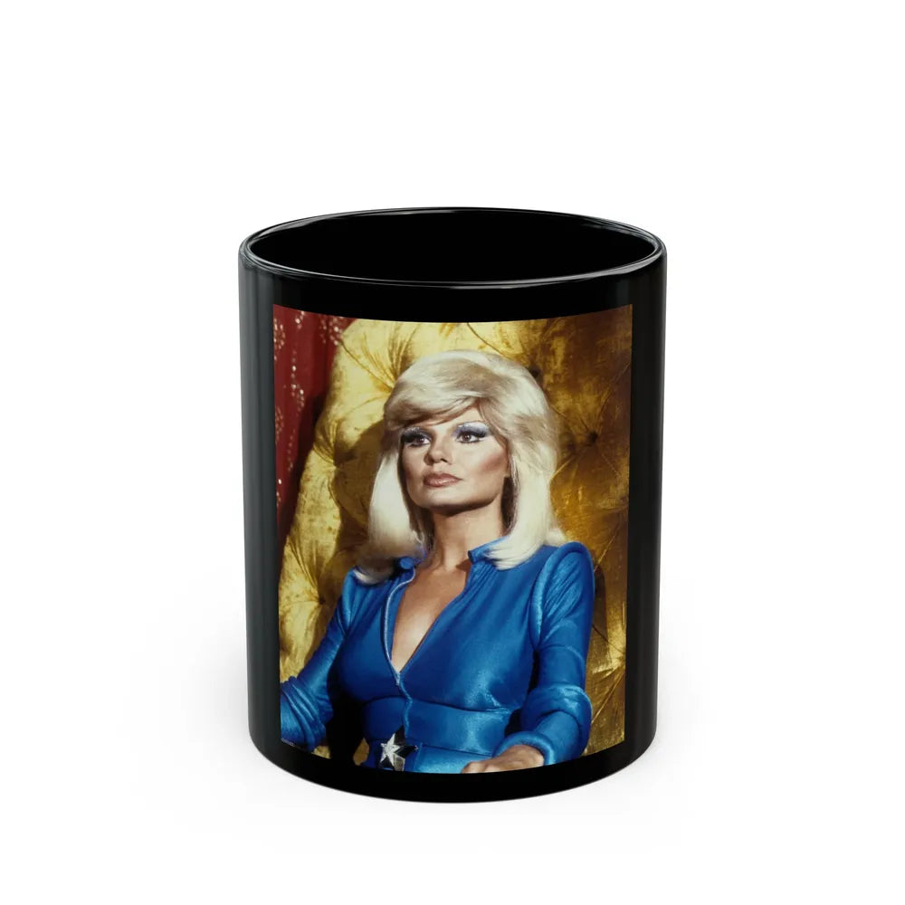 Loni Anderson #61 (Vintage Female Icon) Black Coffee Mug-11oz-Go Mug Yourself