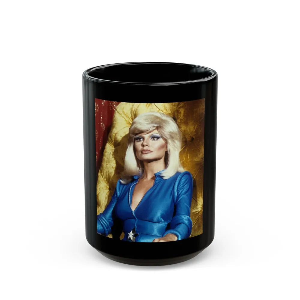 Loni Anderson #61 (Vintage Female Icon) Black Coffee Mug-15oz-Go Mug Yourself