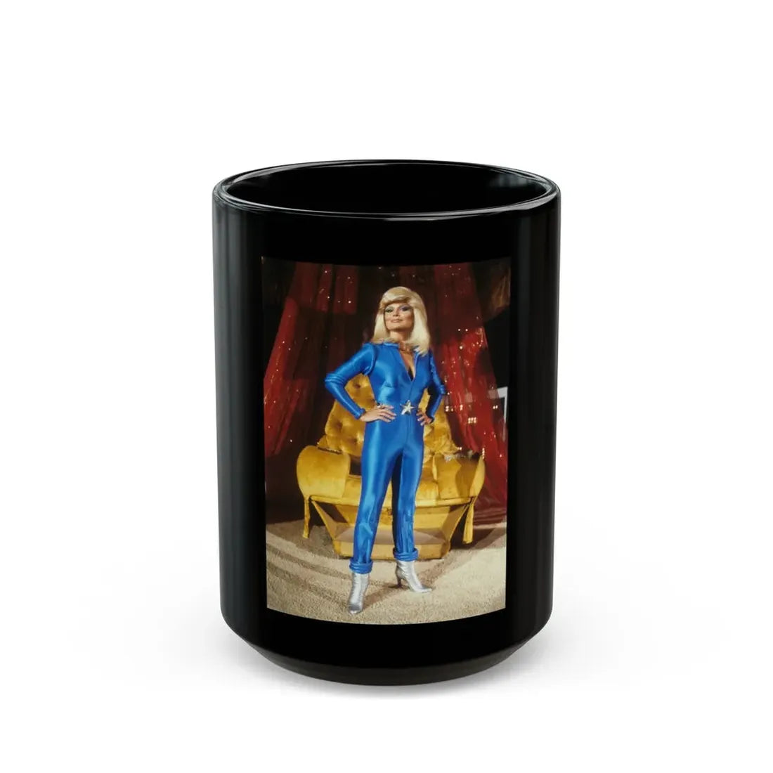 Loni Anderson #63 (Vintage Female Icon) Black Coffee Mug 15oz - Go Mug Yourself