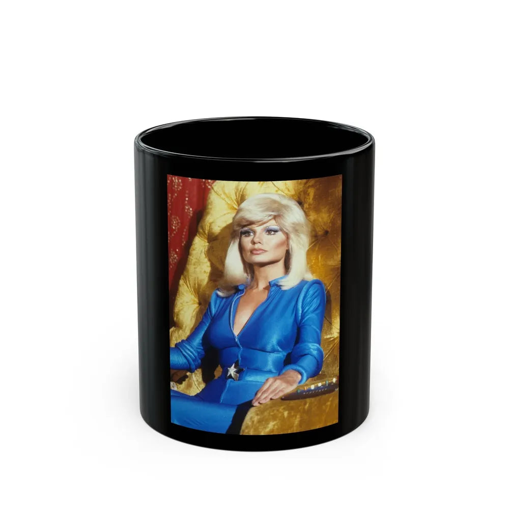 Loni Anderson #65 (Vintage Female Icon) Black Coffee Mug-11oz-Go Mug Yourself