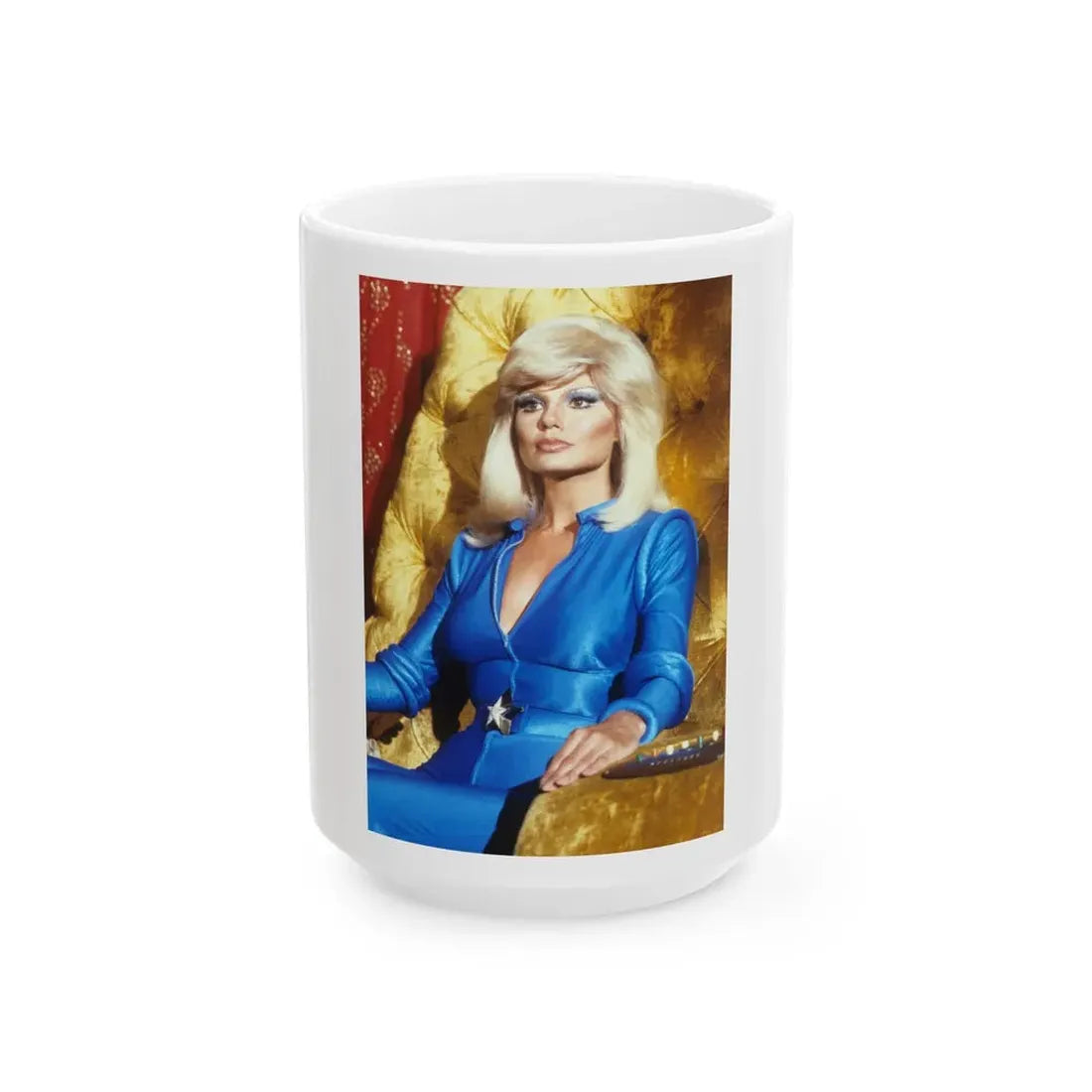 Loni Anderson #65 (Vintage Female Icon) White Coffee Mug 15oz - Go Mug Yourself