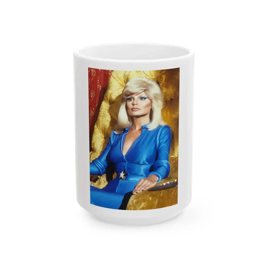 Loni Anderson #65 (Vintage Female Icon) White Coffee Mug 15oz - Go Mug Yourself