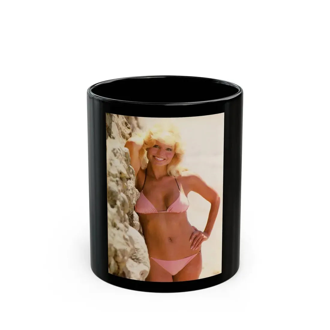 Loni Anderson #66 (Vintage Female Icon) Black Coffee Mug 11oz - Go Mug Yourself