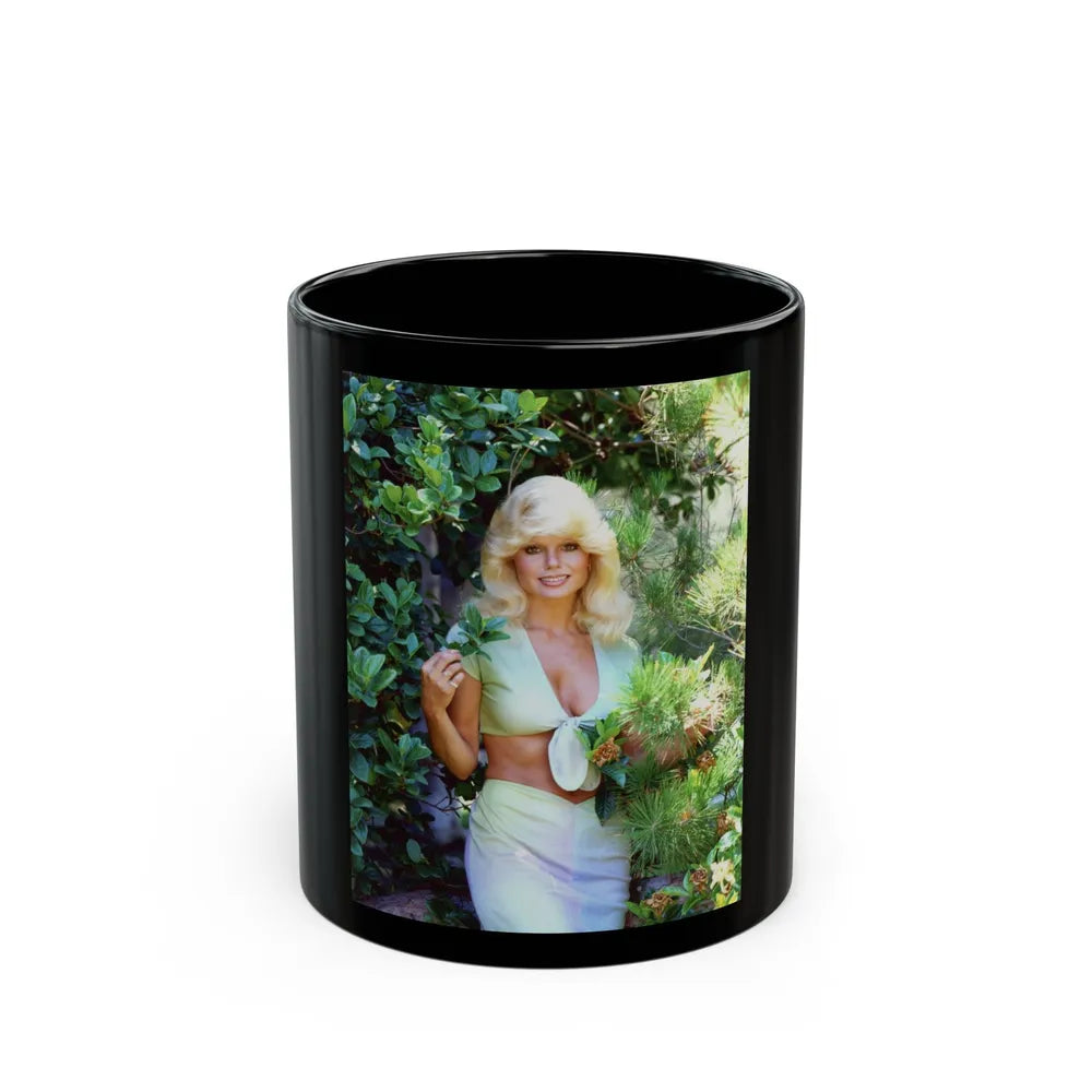 Loni Anderson #68 (Vintage Female Icon) Black Coffee Mug-11oz-Go Mug Yourself