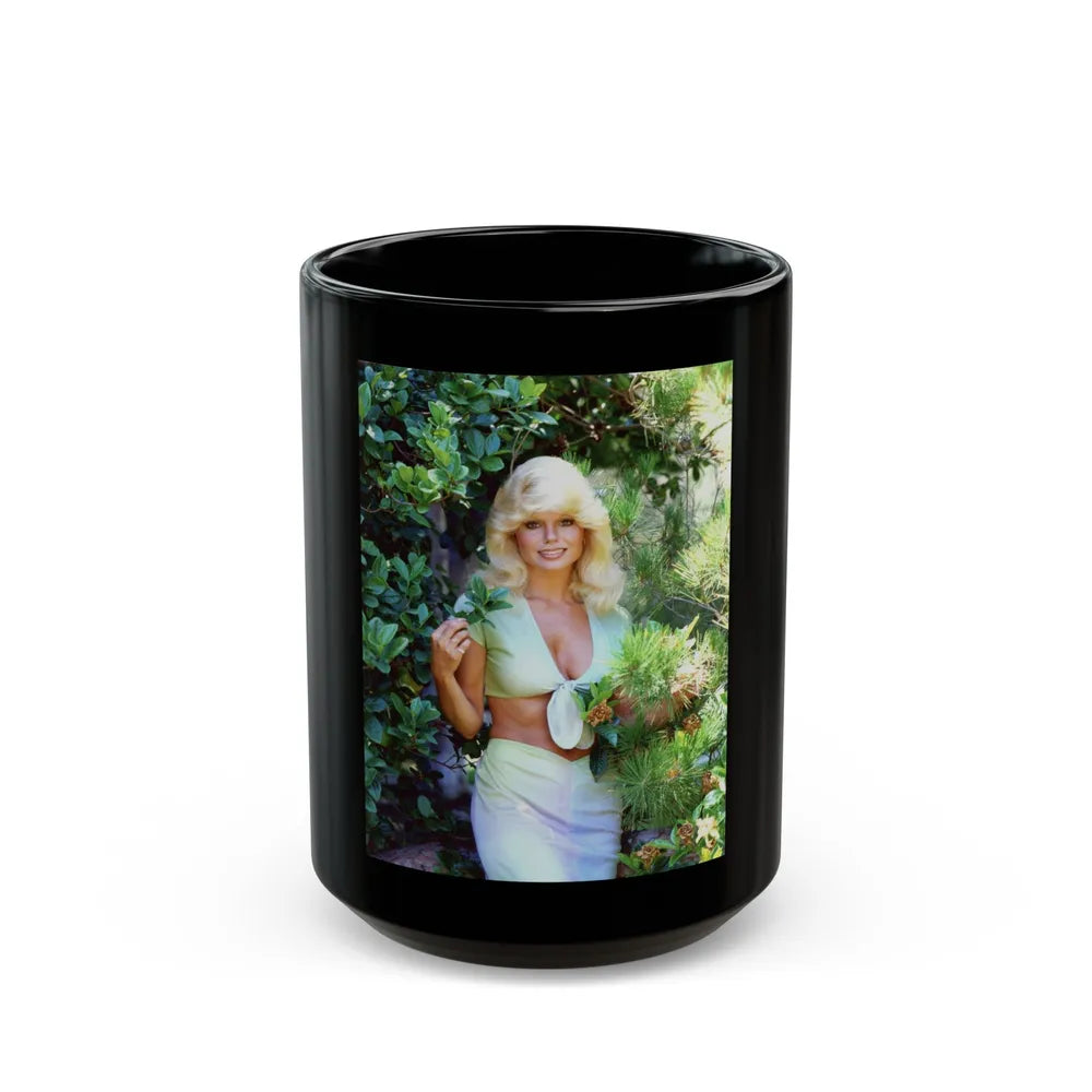 Loni Anderson #68 (Vintage Female Icon) Black Coffee Mug-15oz-Go Mug Yourself