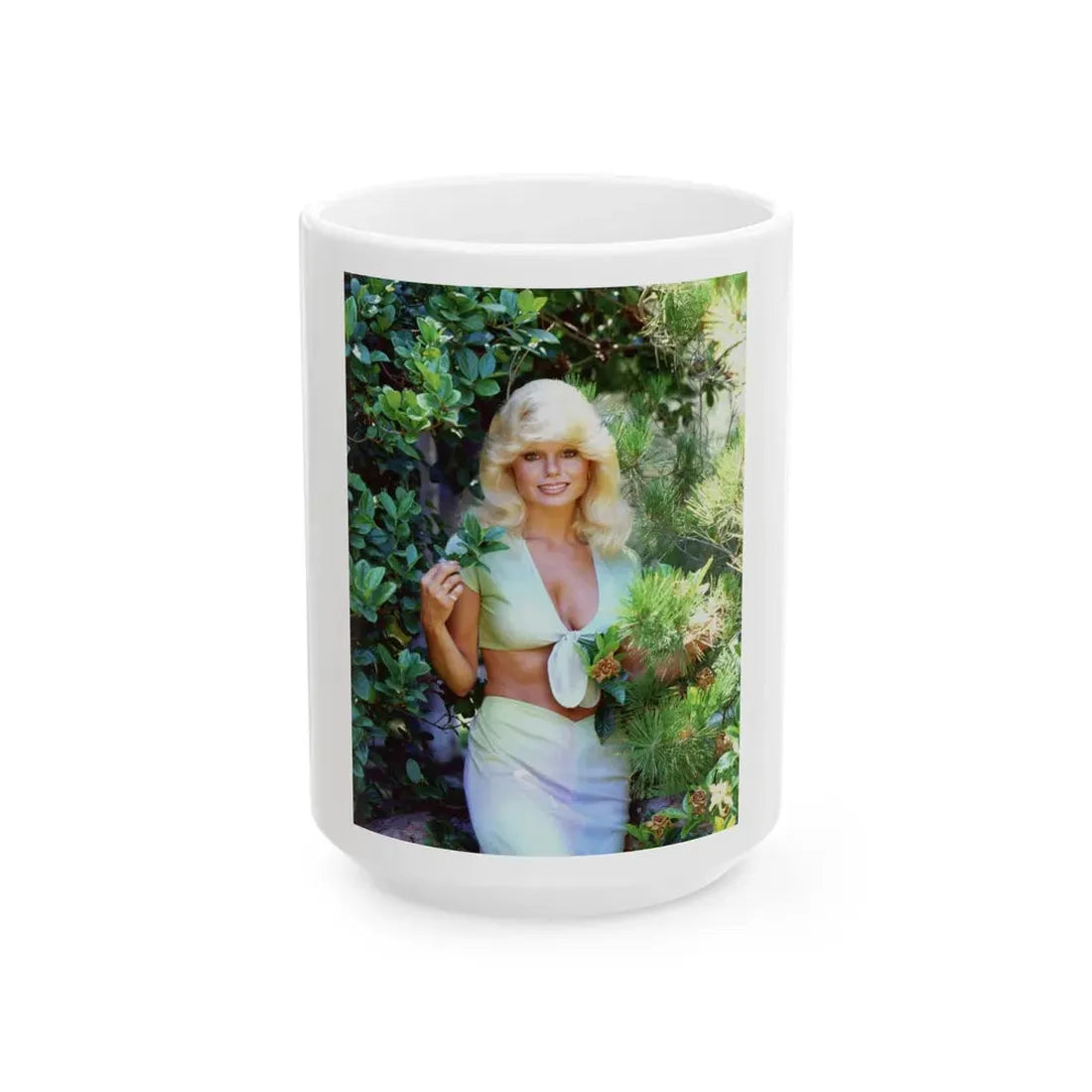 Loni Anderson #68 (Vintage Female Icon) White Coffee Mug 15oz - Go Mug Yourself