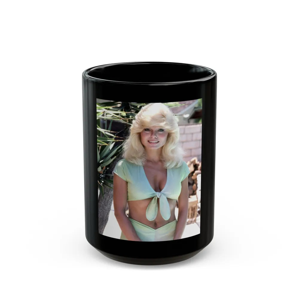 Loni Anderson #69 (Vintage Female Icon) Black Coffee Mug-15oz-Go Mug Yourself