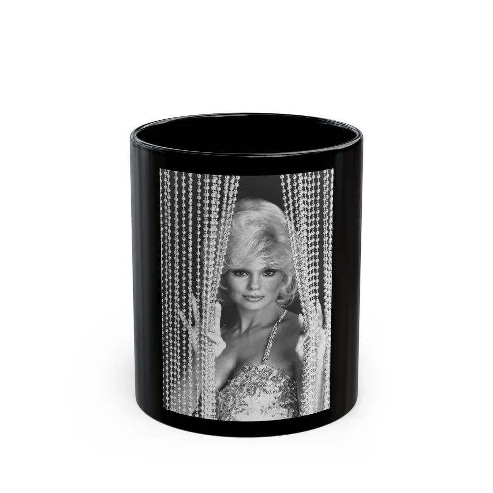 Loni Anderson #70 (Vintage Female Icon) Black Coffee Mug-11oz-Go Mug Yourself