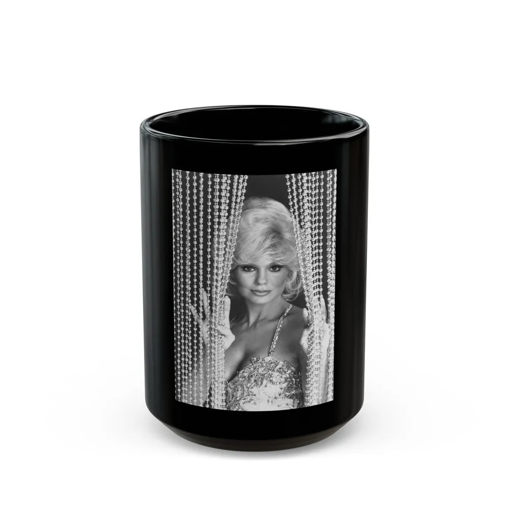 Loni Anderson #70 (Vintage Female Icon) Black Coffee Mug-15oz-Go Mug Yourself