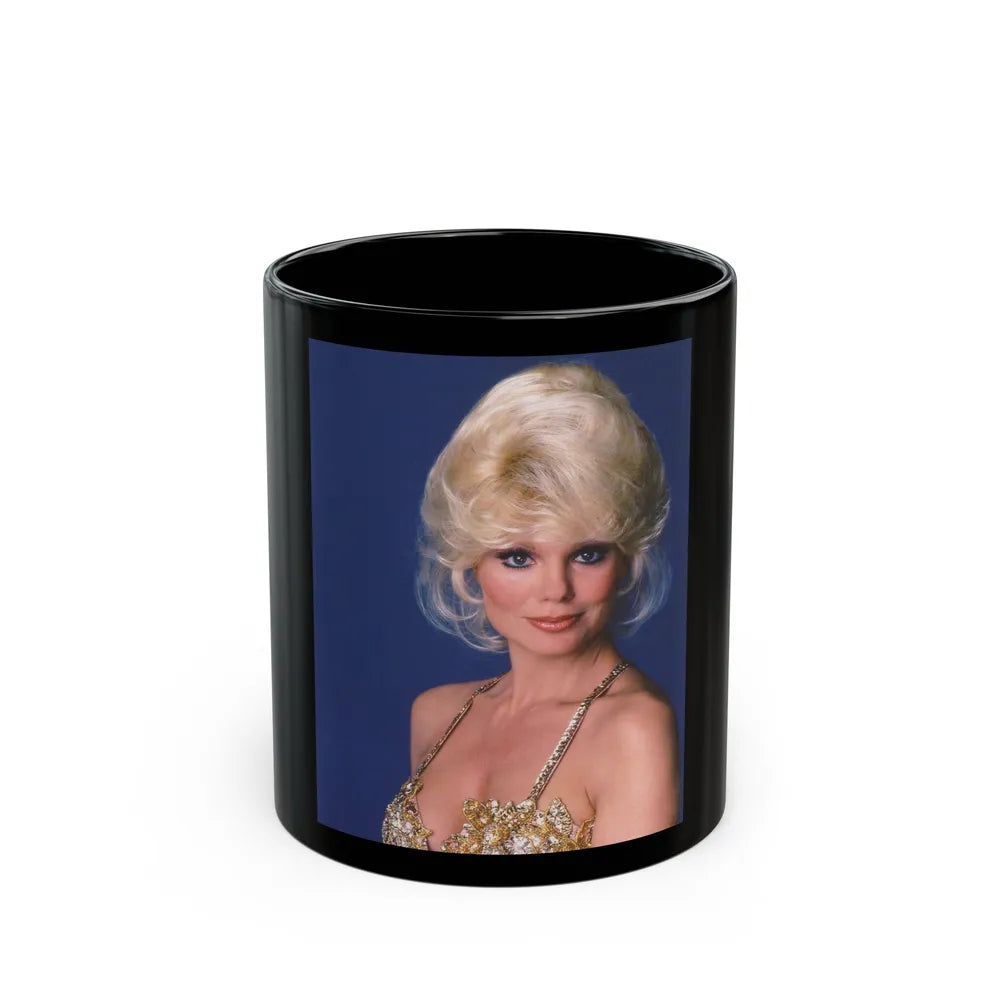 Loni Anderson #71 (Vintage Female Icon) Black Coffee Mug-11oz-Go Mug Yourself