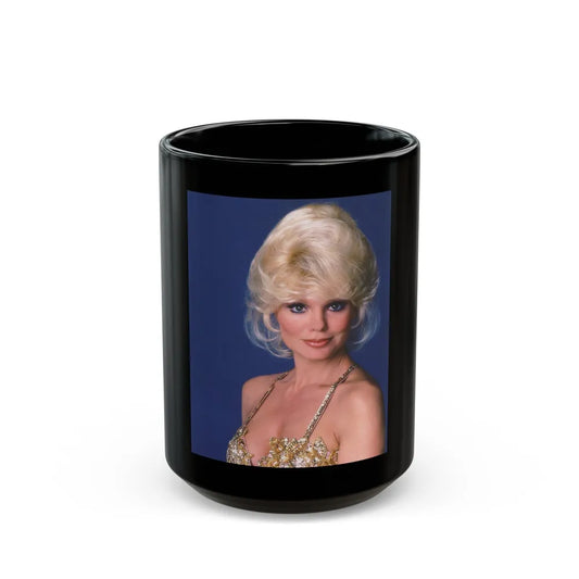 Loni Anderson #71 (Vintage Female Icon) Black Coffee Mug-15oz-Go Mug Yourself