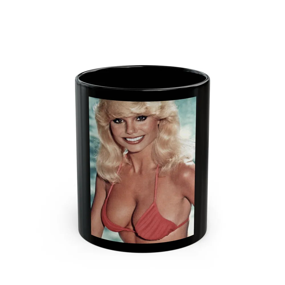 Loni Anderson #72 (Vintage Female Icon) Black Coffee Mug-11oz-Go Mug Yourself