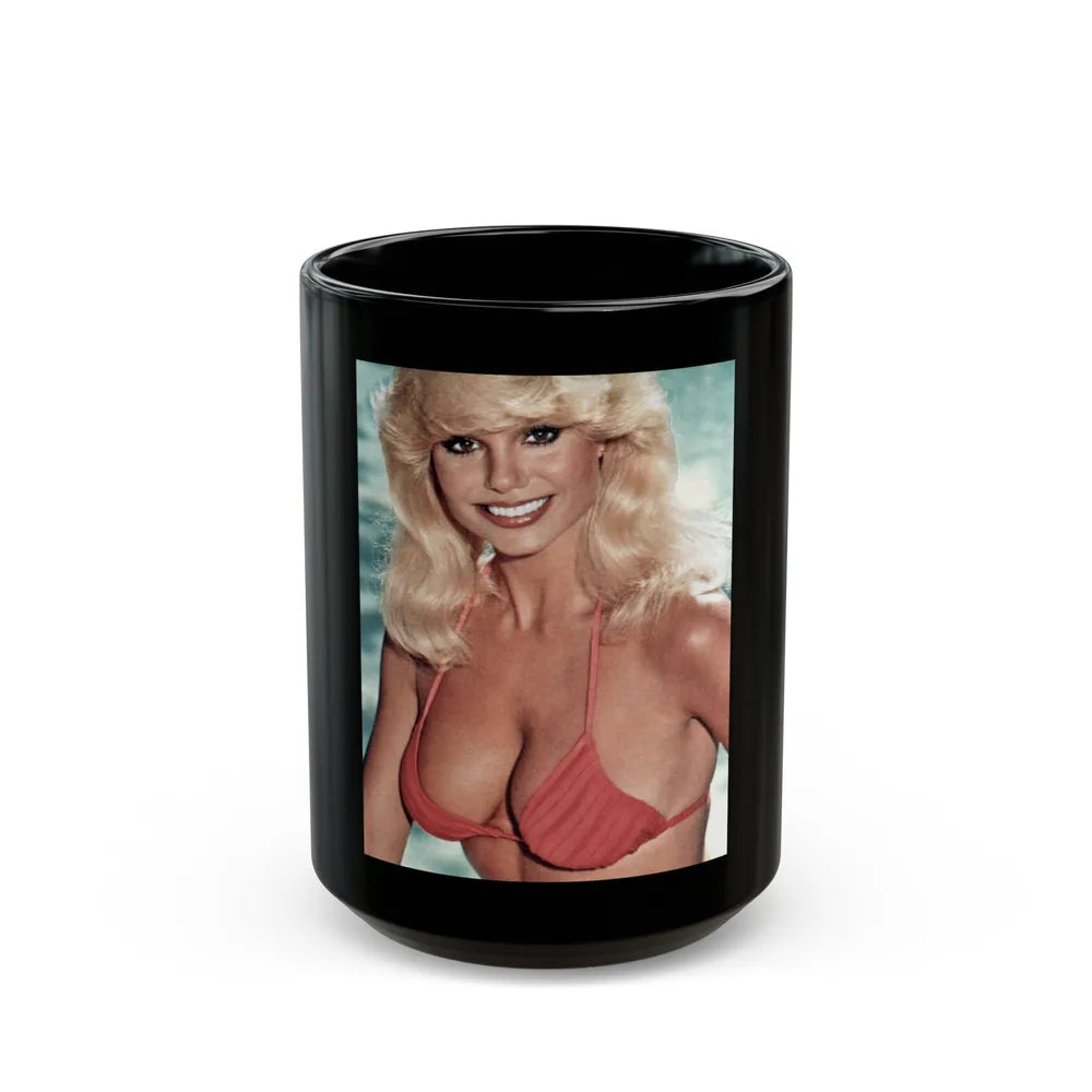 Loni Anderson #72 (Vintage Female Icon) Black Coffee Mug-15oz-Go Mug Yourself