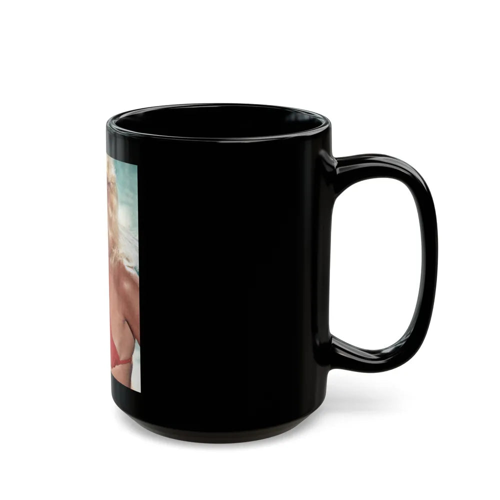 Loni Anderson #72 (Vintage Female Icon) Black Coffee Mug-Go Mug Yourself